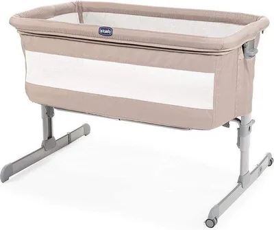 Obrázok produktu pre Detský kočík Co-Sleeper s nastaviteľnou výškou – bezpečná konštrukcia – prístavná postieľka s matracom, svetlohnedá, piesková