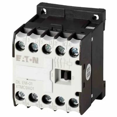 Obrázek produktu pro Výkonový stykač AC-3/400V:4kW 3p DC DILEM-01-G (24VDC) - Magnetový stykač 8,8A 24VDC DILEM-01-G(2...