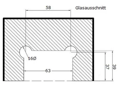 Produktbild von Glaszentrum Hagen Duschtürbeschlag - Scharnier für Duschtür