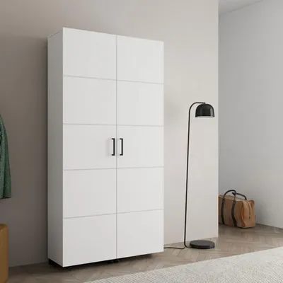 Immagine prodotto di Bled - Scarpiera, 92x33x185h cm Bianco Opaco, 15 Ripiani