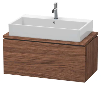 Produktbild von Konsolenunterschrank L-CUBE 400x920x477mm nussbaum dunkel nussbaum dunkel