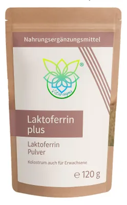 Produktbild von VITARAGNA® Laktoferrin Pulver Plus, 120 g, Kolostrum auch für Erwachsene mit Apo-Laktoferrin, Glycin und mikronisierten Bambusfasern, Hohe Bioverfügbarkeit und Verträglichkeit