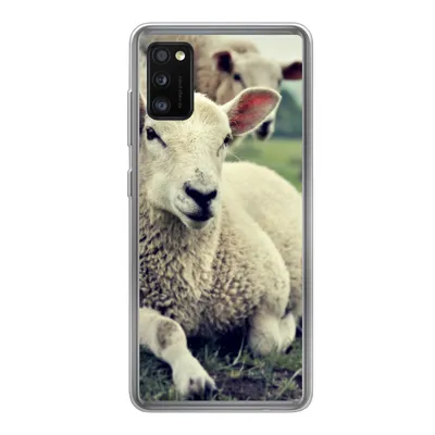 Produktbild von MuchoWow® Handyhülle Schutzhülle Hülle für Samsung Galaxy A41 Schaf - Lamm - Gras Silikon Softcase Handy Hülle - Mobiltelefon