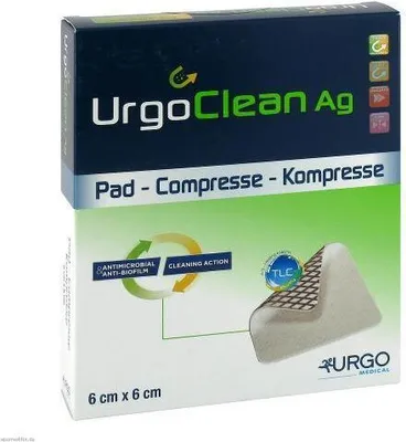 Produktbild von Urgoclean Ag kompresy 6x6 cm sterilní 10 ks