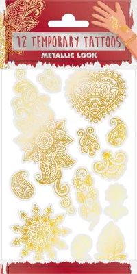 Immagine prodotto di Tatuaggi con fiori metallici