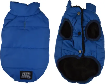 Produktbild von Hunde Mantel Winterjacke Hundemantel Hundebekleidung Steppjacke Jacken blau , Größe:L