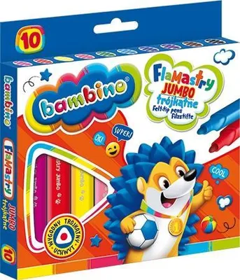 Zdjęcie produktu dla Flamastry jumbo trójkątne Bambino 10 kolorów