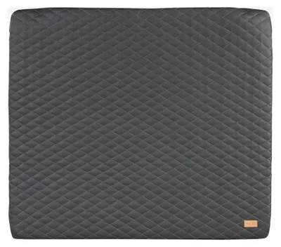Produktbild von Wickelauflage Luxe 85 x 75 cm - Abwaschbare Wickelunterlage aus veganem Leder - Wickeltischauflage im Design Graphit gesteppt - Anthrazit