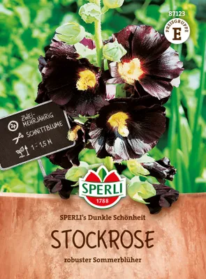 Produktbild von SPERLI Stockrosensamen Dunkle Schönheit Alcea rosea 20 Pflanzen