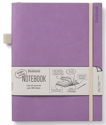 Obrázek produktu pro Velký zápisník Bookaroo Journal v světle fialové barvě, linkovaný