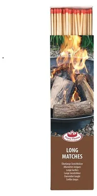Produktbild von Extra lange (28cm) Streichhölzer in Zündholzschachtel ca.50 Stk Kamin Ofen Grill