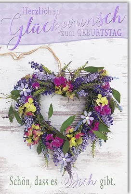 Produktbild von Geburtstag - Glückwunschkarte im Format 11,5 x 17 cm mit Umschlag