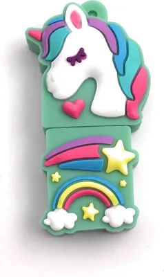 Produktbild von Onwomania Einhorn Fabelwesen Monoceros weiß USB Stick USB Flash Drive 64GB Usb 3.0