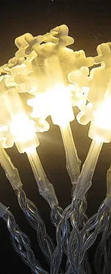 Produktbild von 20 LED Lichterkette Innen Warmweiß, Design:Schneeflocken