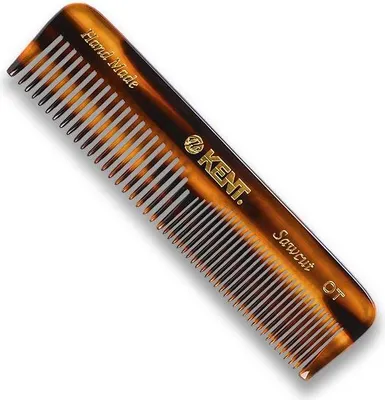 Obrázok produktu pre Ručne vyrobený 112 mm vreckový hrebeň na hrubé/jemné vlasy Kent