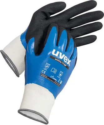 Produktbild von uvex Schutzhandschuh unilite 7710F blau, weiß Gr. 10