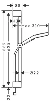 Productafbeelding van Hansgrohe Rainfinity doucheset 130, met 3 straalpatronen en douchestang van 65 cm, EcoSmart