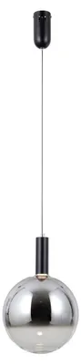 Zdjęcie produktu dla Lampa wisząca LED STRELA czarna matowa 5W Ciepła biel 455lm szkło wym:120x25x25cm IP20 Italux