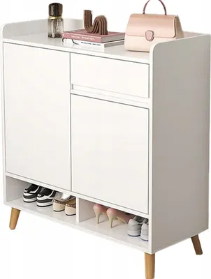 Obrázek produktu pro Rebiko Moderní komoda bílý prostorný botník