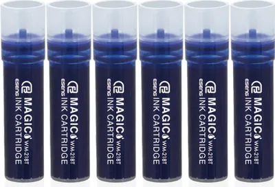 Image de ESENG® Marqueur pour tableaux blancs Recharges MAGIC WM-218T, bleu 6 cartouches