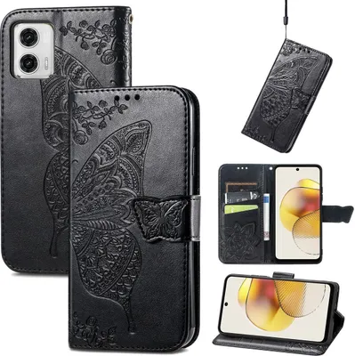 Produktbild von König Design Hülle kompatibel mit Kunstleder Handyhülle - Handy Case Schwarz