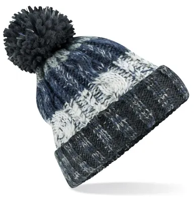 Zdjęcie produktu dla Beechfield B486 | Corkscrew Pom Beanie Czapka zimowa - Kolor: Arctic Dawn - Rozmiar: Jeden rozmiar