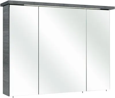Image de Spiegelschrank >Abelica II< in Graphit Struktur - 80x72x20cm (BxHxT)