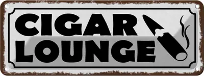Obrázok produktu pre vianmo Kovový Nástenný nápis 27x10 cm Cigar Lounge
