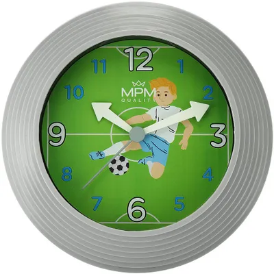 Produktbild von MPM-Quality Fidolino Kinderwanduhr Kunststoff Grau 25 x 25 cm