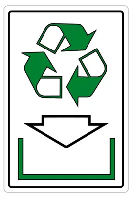Recycling-Schilder, 2 Stück, 13 x 9 cm, für Fenster und Türen