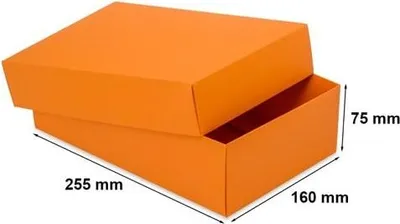 Zdjęcie produktu dla Pudełko Ozdobne Prezentowe Kartonik 255x160x75 Z Pomarańczowe L