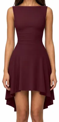 Produktbild von Cocktailkleid ohne Ärmel für Damen in Bordeauxrot