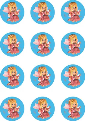 Produktbild von Muffinaufleger Cupcakes Muffins Zuckerpapier Kindergeburtstag Prinzessin Fee Fantasy FT02
