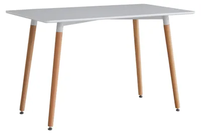 Image de Table à manger scandinave 4 personnes blanche 120 cm