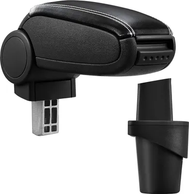 Image de Accoudoir central revêtement cuir noir / blanc pour VW Caddy 3 III 1K 2004-