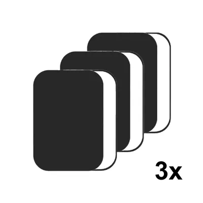 Produktbild von Magnetische Metallplättchen 3x Magnetplatten Rechteckig Selbstklebend 45mm x 35mm Durchmesser für Handy Kfz Auto