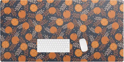 Produktbild von Orangen Und Blätter – Schreibtischunterlage – Rutschfeste Tischunterlage – Schreibtischmatte für Büro & Zuhause – Schreibunterlage – Mauspad – Tischmatte – 120 x 60 cm
