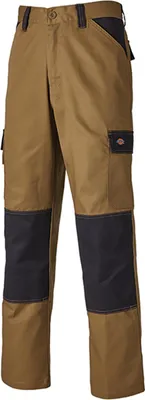A pair of work pants on a white background.