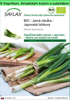 Obrázok produktu pre SAFLAX Garden to go - BIO - Jarná cibuľka - Japonská Ishikura - Allium fistulosum - 150 Semená - S črepníkom, klimatickým vekom a pestovateľským substrátom