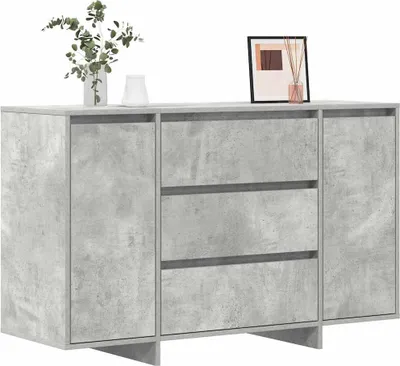 Zdjęcie produktu dla Komoda vidaXL, szara, betonowa, 120 x 41 x 75 cm, materiały drewnopochodne