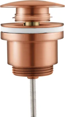 Produktbild von Aloni Pusher Ablaufgarnitur mit Überlauf 1 1/4" Kupfer gebürstet