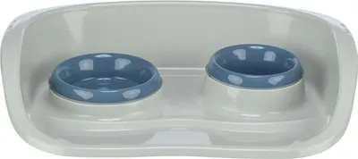 Produktbild von TRIXIE Napf-Set - grau/Näpfe: diverse - 0,25 l/ø 9 cm / 0,3 l/ø 11 cm/46 × 11 × 30 cm