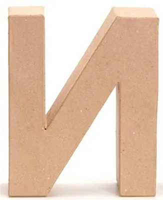 Productafbeelding van Kartonnen Letter - Papier-maché decoratie - Creatieve projecten - Staat vanzelf - 175 x 55 cm - Bruin