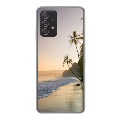 Produktbild von MuchoWow® Handyhülle Schutzhülle Hülle für Samsung Galaxy A33 5G Strand - Meer - Palme Silikon Softcase Handy Hülle - Kartenhalter