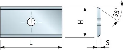 Image de Plaquette 35° 7,6x12x1,5 - F03FH02902 -CG08MAA310