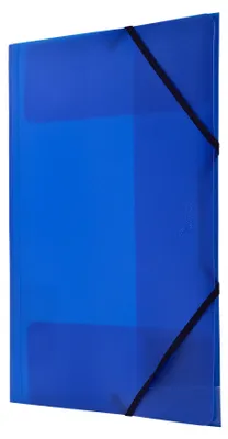 Image de Chemise en PP avec élastique de coin A4 bleu
