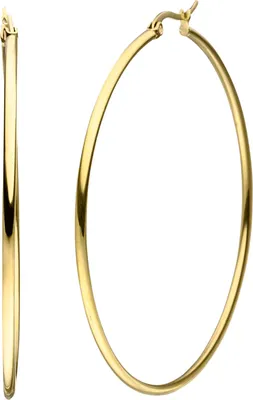 Produktbild von Creolen Edelstahl gelbgoldfarben beschichtet Ohrringe 60 mm