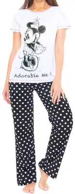 Imagen del producto de Pijama de Minnie Mouse de Disney, para mujer, de manga larga. Pijama de algodón