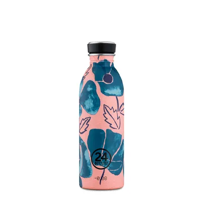 Image de 24Bottles Gourde 'Urban Bottle Print' en acier inoxydable 500 ML, Couleur:Sunrise Jade