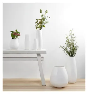 Produktbild von Vase Keramik, 20 x 20 x 46 cm, weiß